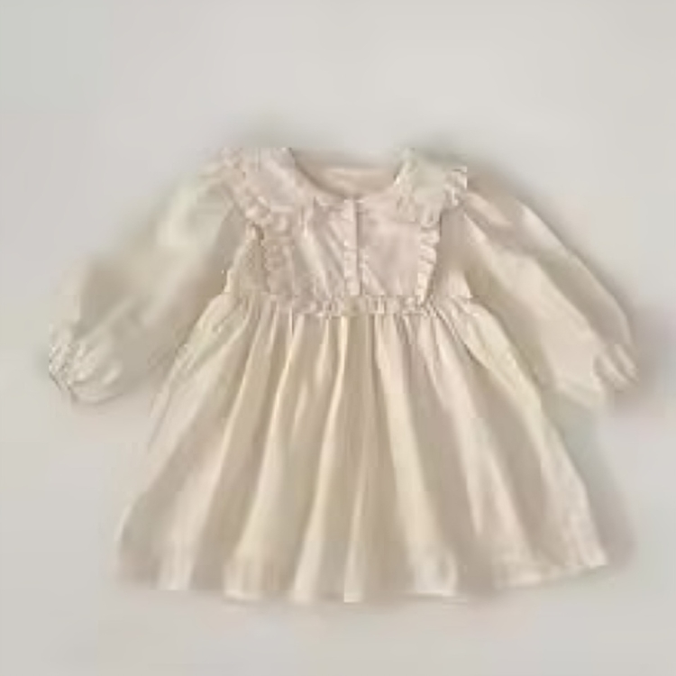 Mini Fashion™ - Bequem&Stylisch - Frühling Strampelkleider Kinder Jurk - Beige / 74 (6-9 Monate) | Pädagogisches Holzspielzeug von Mein Kleines Baby