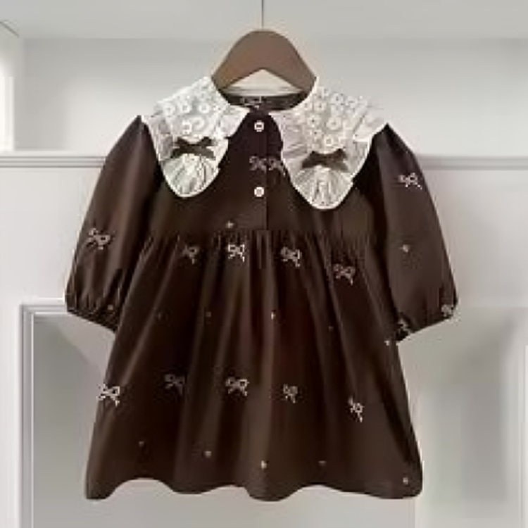 Mini Fashion™ - Bequem&Stylisch - Frühling Strampelkleider Kinder Jurk - Bruin / 74 (6-9 Monate) | Pädagogisches Holzspielzeug von Mein Kleines Baby
