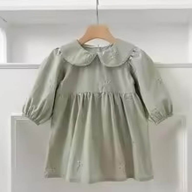 Mini Fashion™ - Bequem&Stylisch - Frühling Strampelkleider Kinder Kleid - Olivgrün / 80 (12 Monate) | Pädagogisches Holzspielzeug von Mein Kleines Baby