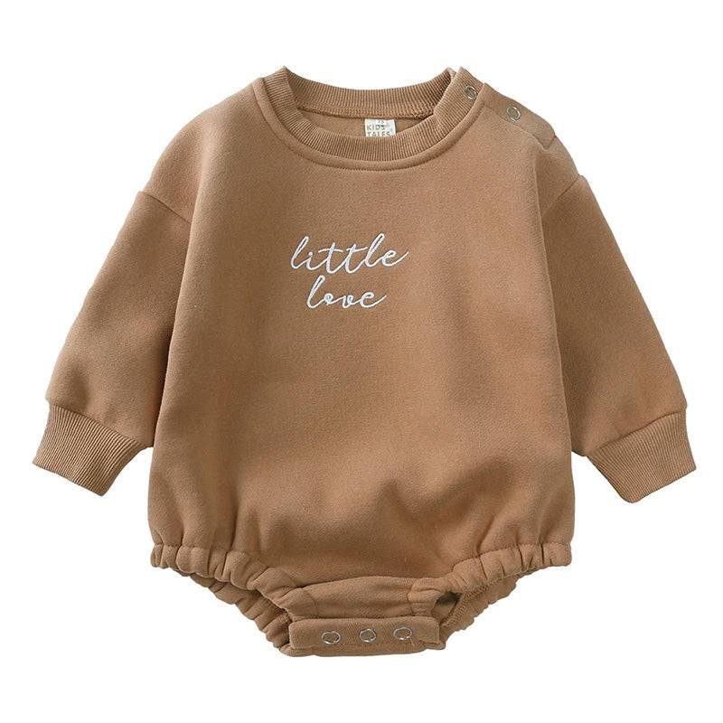 Mini Fashion™ - Bequem&Warm - Pullover-Strampler Braun / 73 (6-9 maanden) | Pädagogisches Holzspielzeug von Mein Kleines Baby