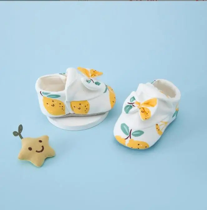 Mini Fashion™ - Bequem&weich - Babyschuhe Weiß - Gelb / 10 (0-6 Monate) | Pädagogisches Holzspielzeug von Mein Kleines Baby