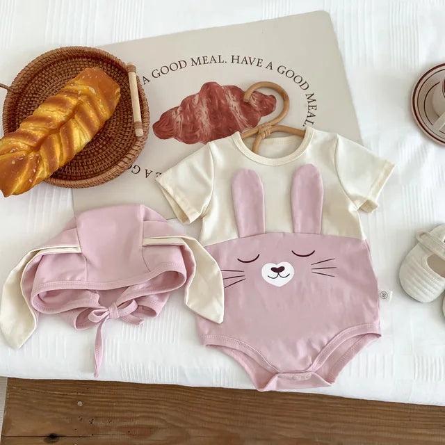 Mini Fashion™ - Bequeme Baumwolle - Babyanzug Rosa - Kurze Ärmel / 73(6-12 Monate) | Pädagogisches Holzspielzeug von Mein Kleines Baby