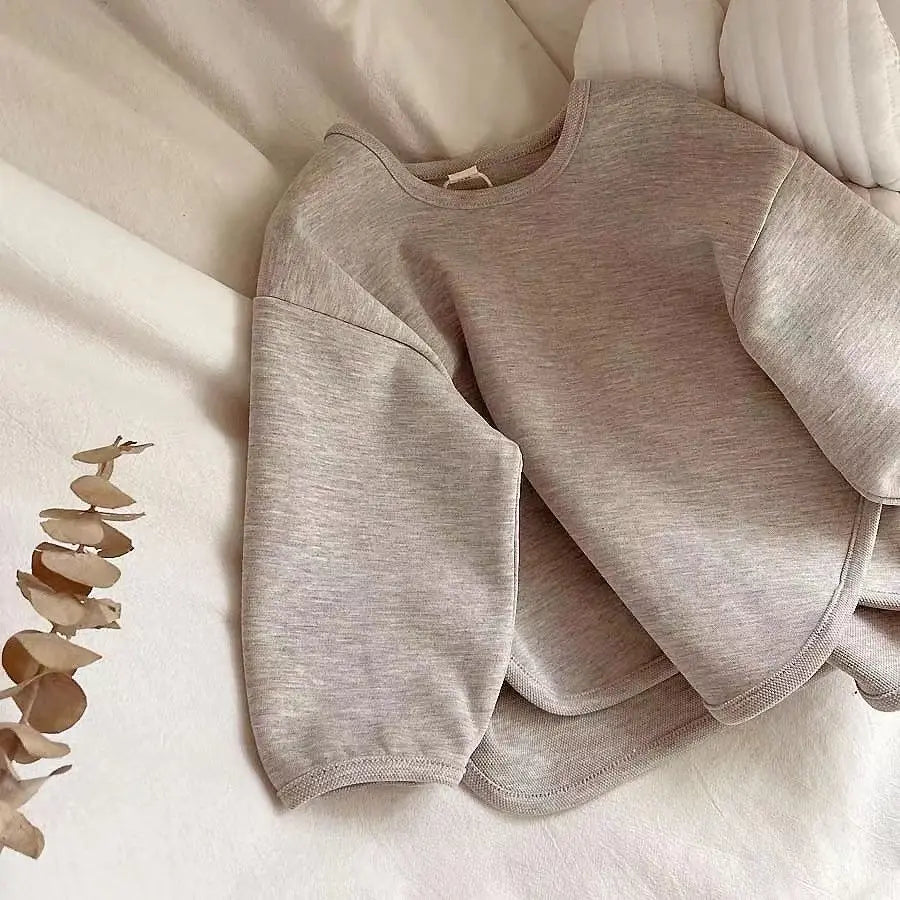 Mini Fashion™ - Blød & Behagelig - Sweatshirt Grå / 80 (6-12 måneder) | Pädagogisches Holzspielzeug von Mein Kleines Baby