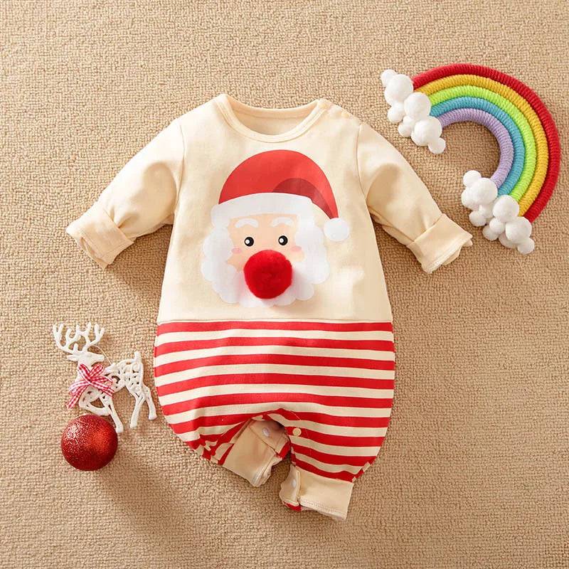 Mini Fashion™ - Blødt materiale - Baby-julekostume Beige julemand / 86 (12-18 måneder) | Pädagogisches Holzspielzeug von Mein Kleines Baby