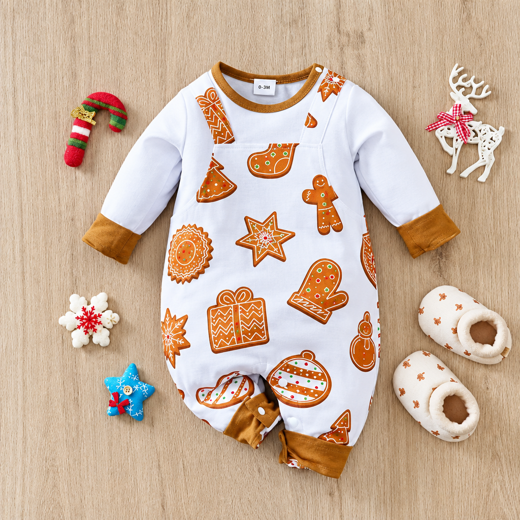 Mini Fashion™ - Blødt materiale - Baby-julekostume Peberkage / 80 (9-12 måneder) | Pädagogisches Holzspielzeug von Mein Kleines Baby