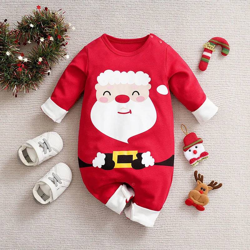 Mini Fashion™ - Blødt materiale - Baby-julekostume Rød julemand / 80 (9-12 måneder) | Pädagogisches Holzspielzeug von Mein Kleines Baby