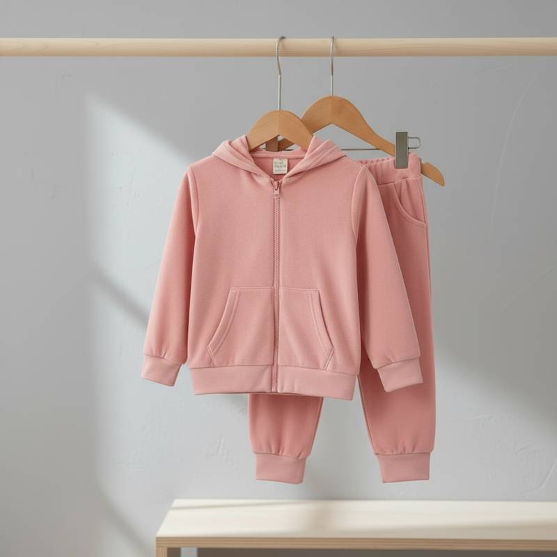 Mini Fashion™ – Blødt og varmt – Joggingdragt Lyserød / 110 (3–4 år) | Pädagogisches Holzspielzeug von Mein Kleines Baby
