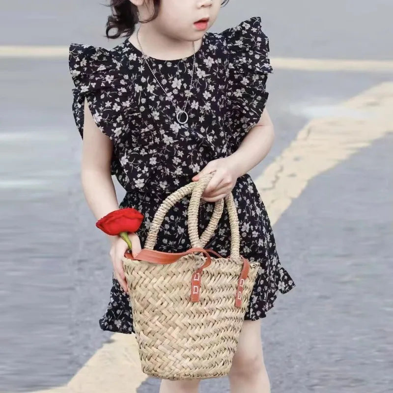 Mini Fashion™ - Blumenglück - Kinderkleid Weiß / 110 (3-4 Jahre) | Pädagogisches Holzspielzeug von Mein Kleines Baby