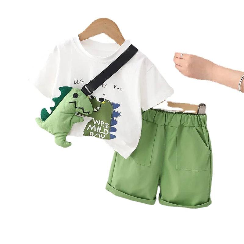 Mini Fashion™ - Dino Dash - Cooles Sommer-Set Jungen 98 (2-3 Jahre) | Pädagogisches Holzspielzeug von Mein Kleines Baby