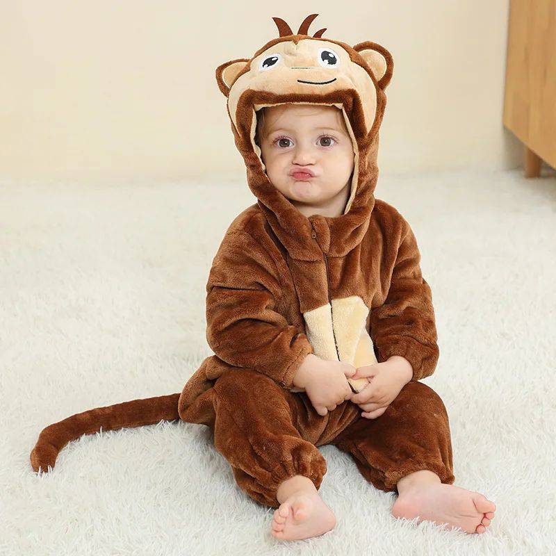 Mini Fashion™ – Dyrenes drømmeland – Dyre-onesie til børn Abe / 120 (30-36 måneder) | Pädagogisches Holzspielzeug von Mein Kleines Baby