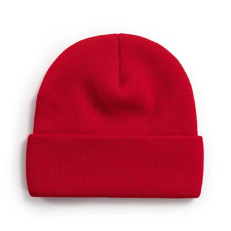 Mini Fashion™ - Eigener Schriftart - Personalisierte Beanie-Mütze Rot / 3 / L (5-65+ Jahr) | Pädagogisches Holzspielzeug von Mein Kleines Baby