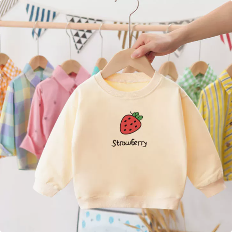 Mini Fashion™ - Erdbeer-Pullover Erdbeere - Sahne / 80 (1 Jahr) | Pädagogisches Holzspielzeug von Mein Kleines Baby