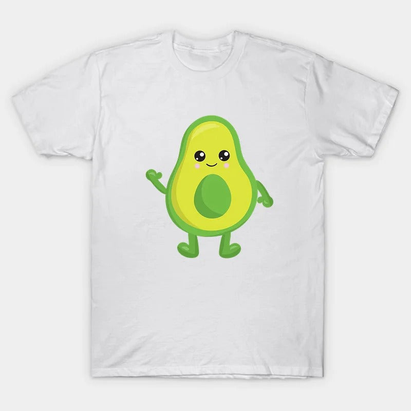 Mini Fashion™ - Familien-Parter-Look - Avocado T-Shirt Weiß Avocado ohne Stein / Erwachsene - XXL | Pädagogisches Holzspielzeug von Mein Kleines Baby