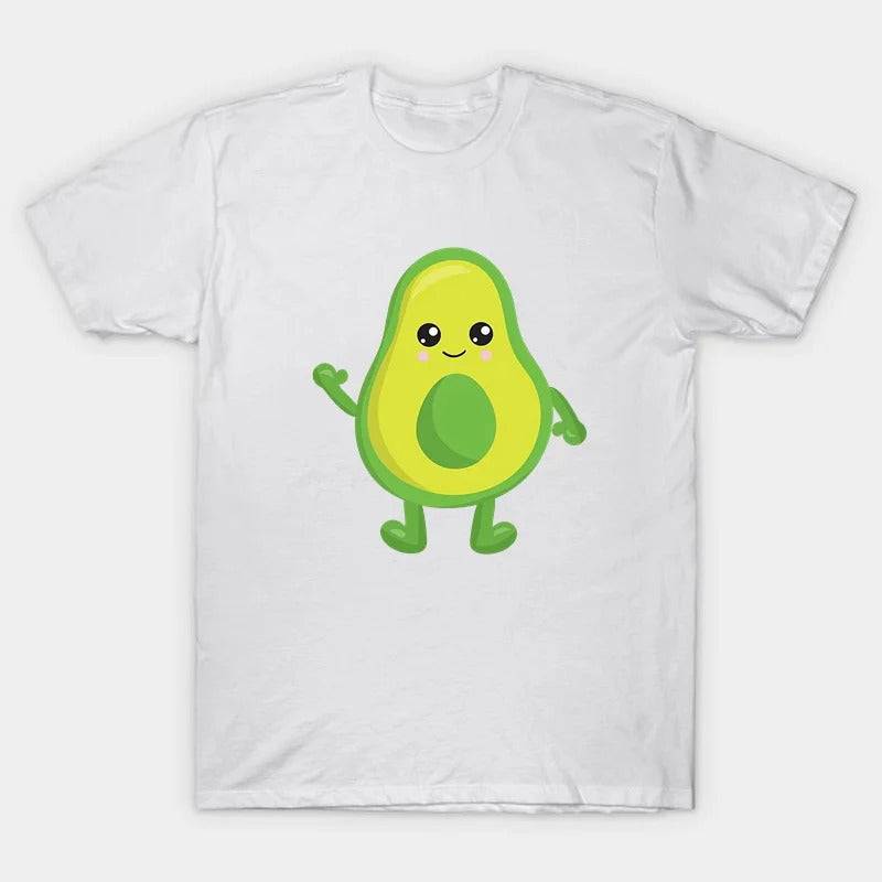 Mini Fashion™ - Familien-Parter-Look - Avocado T-Shirt Weiß Avocado ohne Stein / Erwachsene - XXL | Pädagogisches Holzspielzeug von Mein Kleines Baby