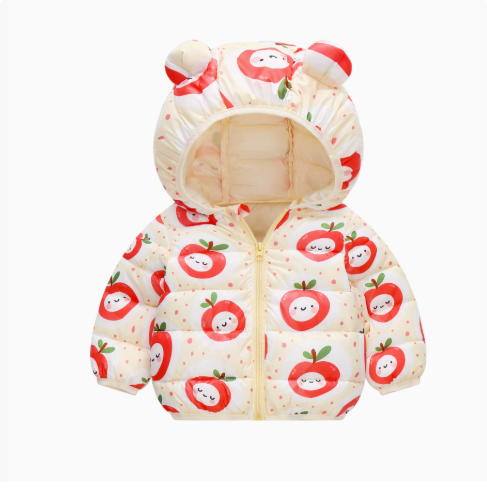Mini Fashion™ - Forårsjakke med hætte i polyester Cream Apple / 90 (2-3 år) | Pädagogisches Holzspielzeug von Mein Kleines Baby
