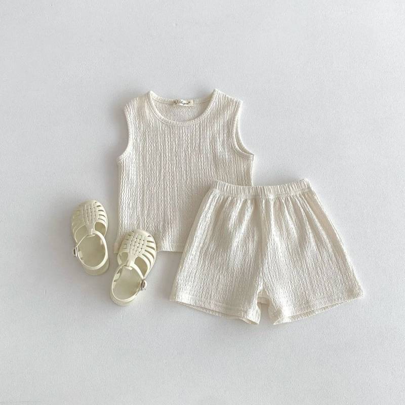 Mini Fashion™ - Fri og let - Kjolesæt i bomuld Beige / 80 (9-12 måneder) | Pädagogisches Holzspielzeug von Mein Kleines Baby
