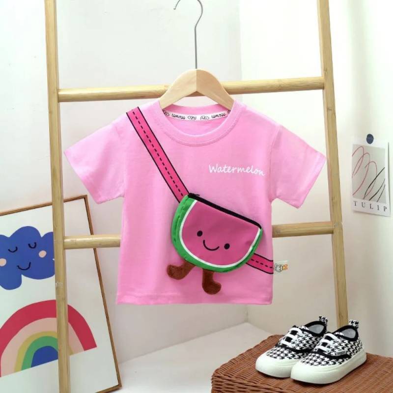 Mini Fashion™ - Fruchtiger Look - T-Shirt Rosa - Wassermelone / 110 (3-4 Jahre) | Pädagogisches Holzspielzeug von Mein Kleines Baby