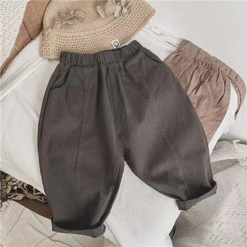 Mini Fashion™ - Für alle Jahreszeiten - Lange Hosen Dunkelgrau / 100 (3 Jahr) | Pädagogisches Holzspielzeug von Mein Kleines Baby