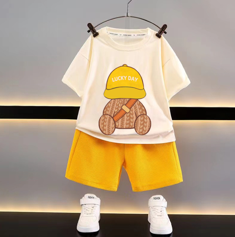 Mini Fashion™ - Funky&Fresh - Kleidungsset Gelb / 90 (1-2 Jahre) | Pädagogisches Holzspielzeug von Mein Kleines Baby