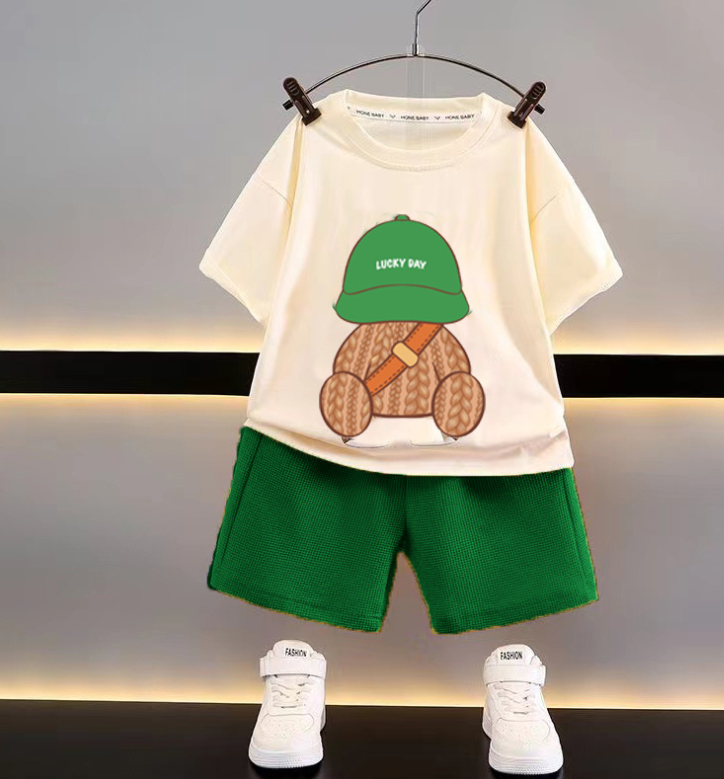 Mini Fashion™ - Funky&Fresh - Kleidungsset Grün / 90 (1-2 Jahre) | Pädagogisches Holzspielzeug von Mein Kleines Baby
