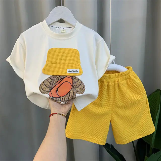 Mini Fashion™ - Funky&Fresh - Kleidungsset Weiß / 120 (5-6 Jahre) | Pädagogisches Holzspielzeug von Mein Kleines Baby