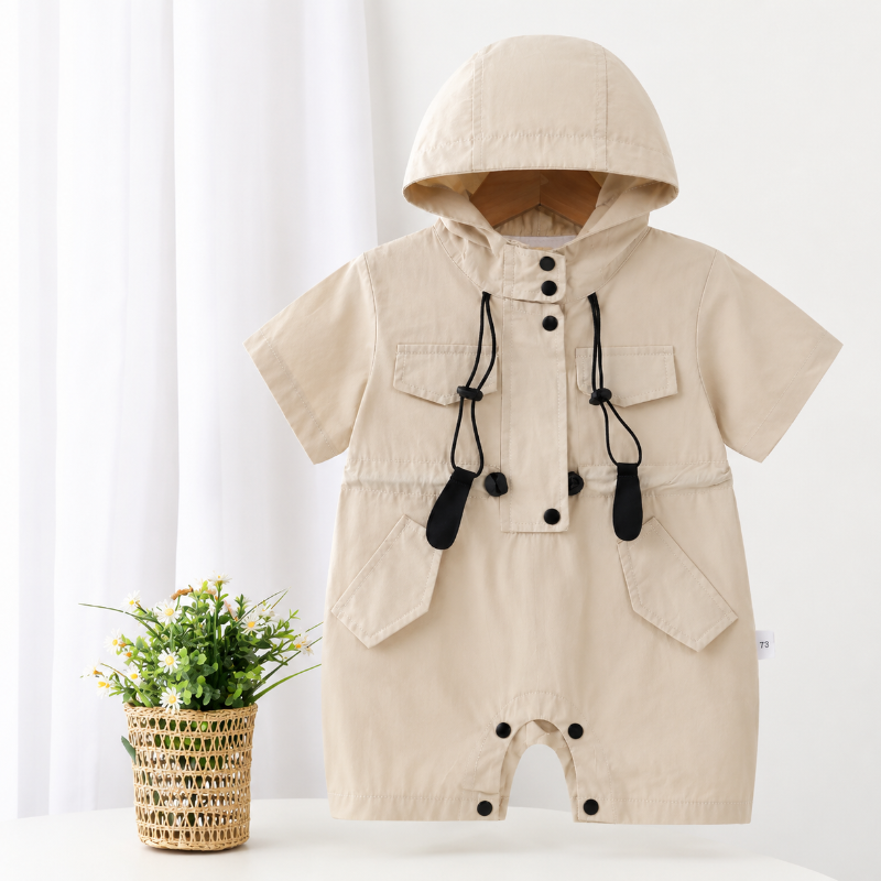 Mini Fashion™ - Hart & Sommerlich - Baby-Overall Beige / 100 (2-3 Jahr) | Pädagogisches Holzspielzeug von Mein Kleines Baby