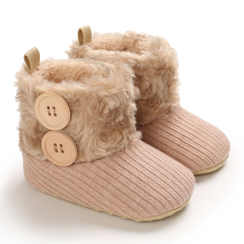 Mini Fashion™ - Immer warme Füße - Kinder-Winterschuhe Aprikose / 20 (12-18 Monate) | Pädagogisches Holzspielzeug von Mein Kleines Baby