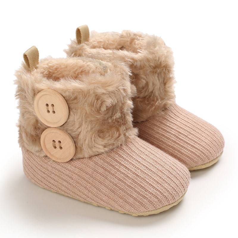 Mini Fashion™ - Immer warme Füße - Kinder-Winterschuhe Aprikose / 20 (12-18 Monate) | Pädagogisches Holzspielzeug von Mein Kleines Baby