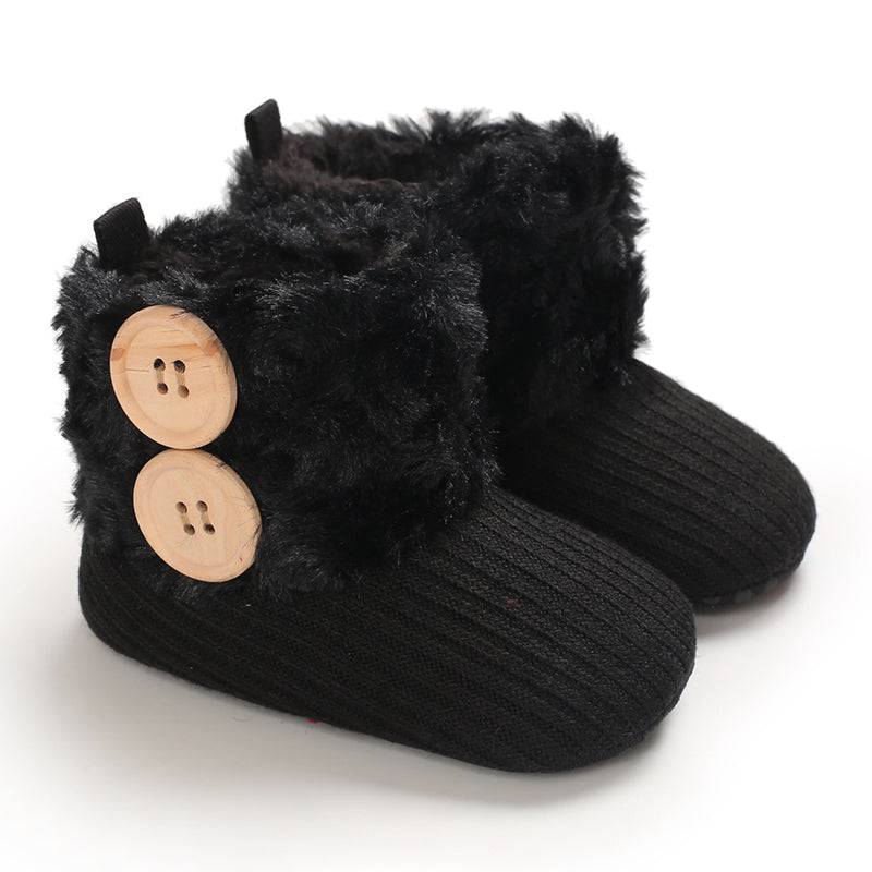 Mini Fashion™ - Immer warme Füße - Kinder-Winterschuhe Schwarz / 20 (12-18 Monate) | Pädagogisches Holzspielzeug von Mein Kleines Baby