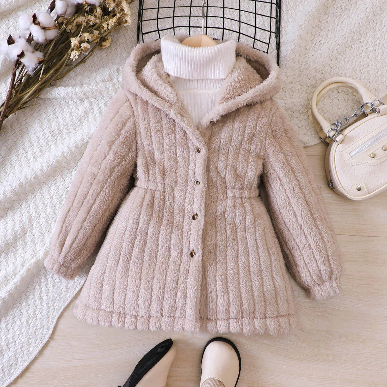 Mini Fashion™ - Innenfutter aus weichem Fleece für Mädchen - Wintermantel 110 (4 Jahre) | Pädagogisches Holzspielzeug von Mein Kleines Baby