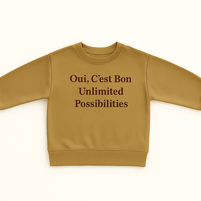Mini Fashion™ -"Ja, Das ist gut". - Sweater Chai-Creme / 100 | Pädagogisches Holzspielzeug von Mein Kleines Baby
