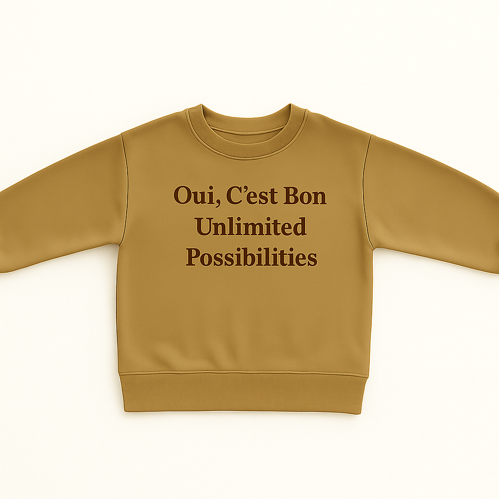 Mini Fashion™ -"Ja, Das ist gut". - Sweater Chai-Creme / 100 | Pädagogisches Holzspielzeug von Mein Kleines Baby