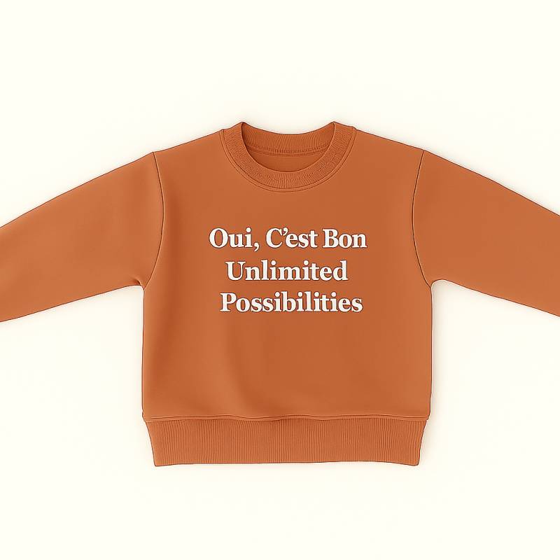 Mini Fashion™ -"Ja, Das ist gut". - Sweater Terrakotta-Tintel / 130 | Pädagogisches Holzspielzeug von Mein Kleines Baby