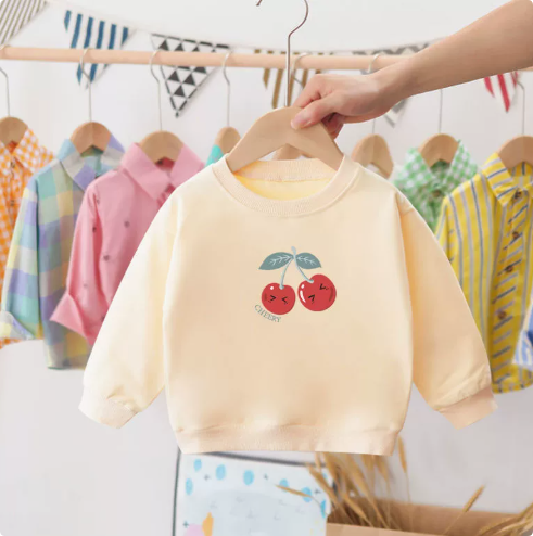 Mini Fashion™ - Kirsch Pullover Kirsche - Creme / 80 (1 Jahr) | Pädagogisches Holzspielzeug von Mein Kleines Baby