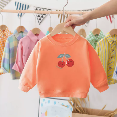 Mini Fashion™ - Kirsch Pullover Kirsche - Orange / 100 (3 Jahre) | Pädagogisches Holzspielzeug von Mein Kleines Baby