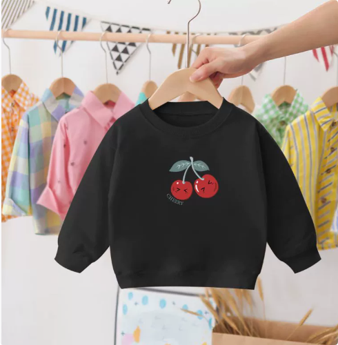 Mini Fashion™ - Kirsch Pullover Kirsche - Schwarz / 100 (3 Jahre) | Pädagogisches Holzspielzeug von Mein Kleines Baby