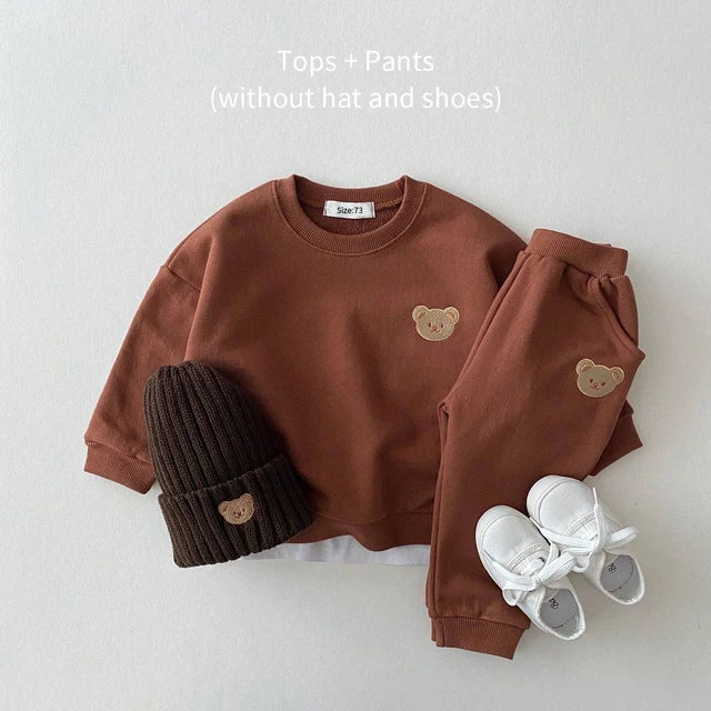Mini Fashion™ - Kleinkind Bären-Trainingsanzug Braun / 74 (6-9 Monate) / Nein | Pädagogisches Holzspielzeug von Mein Kleines Baby
