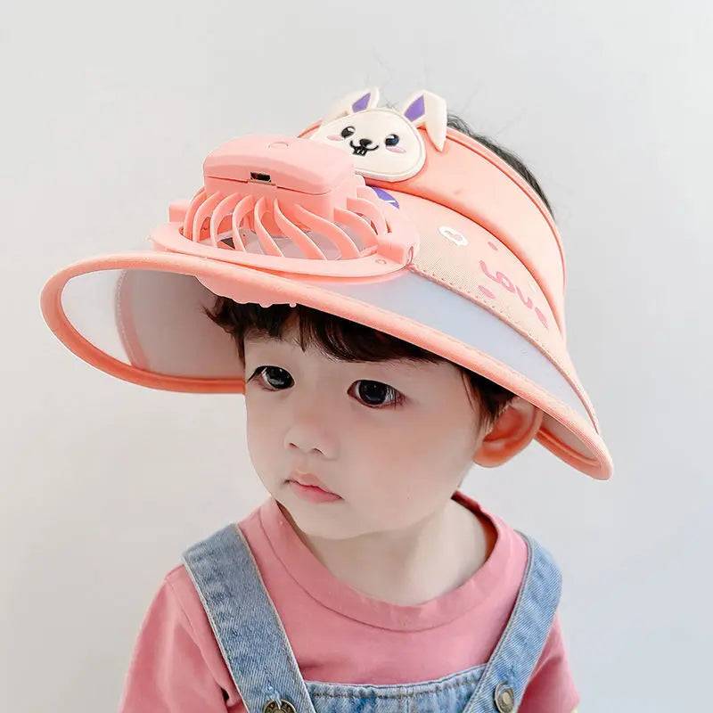 Mini Fashion™ - Kühler Kopf - Ventilator Hut Orange / 50-54cm (3-12 Jahre) | Pädagogisches Holzspielzeug von Mein Kleines Baby