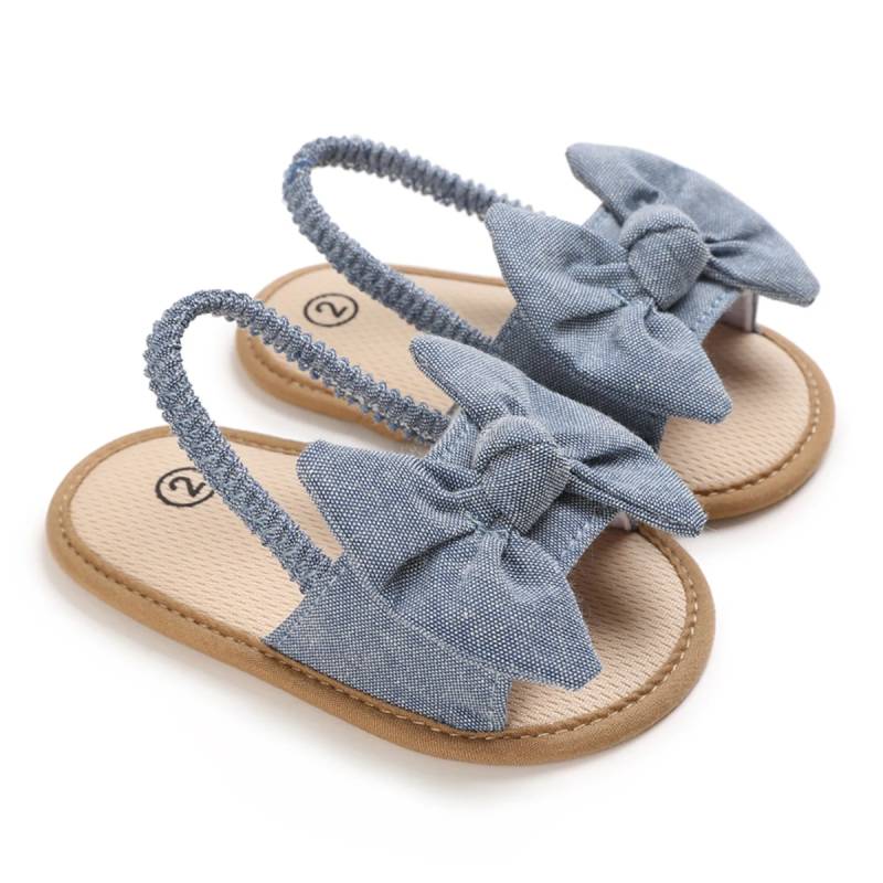 Mini Fashion™ - Lieblich&leicht - Baby Sandalen Dunkelblau / 2 (6-12 Monate) | Pädagogisches Holzspielzeug von Mein Kleines Baby