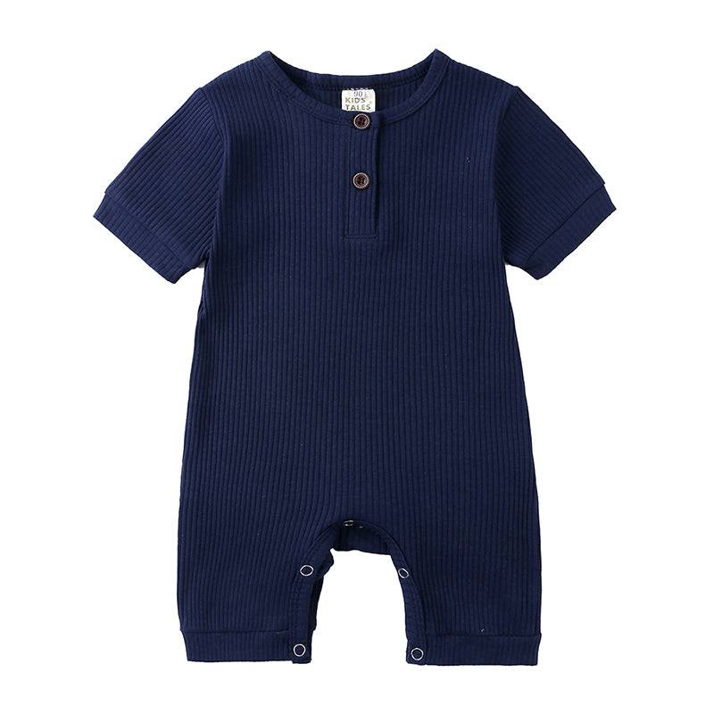 Mini Fashion™ - Luftig&Atmungsaktiv - Baby Strampler Dunkelblau / 100 (18-24 Monate) | Pädagogisches Holzspielzeug von Mein Kleines Baby