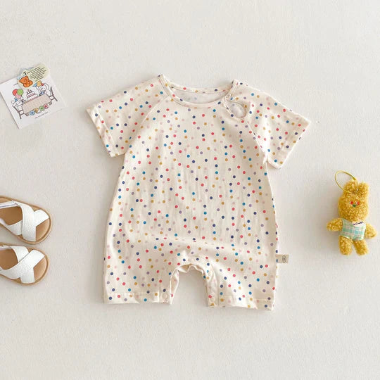 Mini Fashion™ – Luftig&Süß - Baby Strampler Dots / 80 (12-18 Monate) | Pädagogisches Holzspielzeug von Mein Kleines Baby