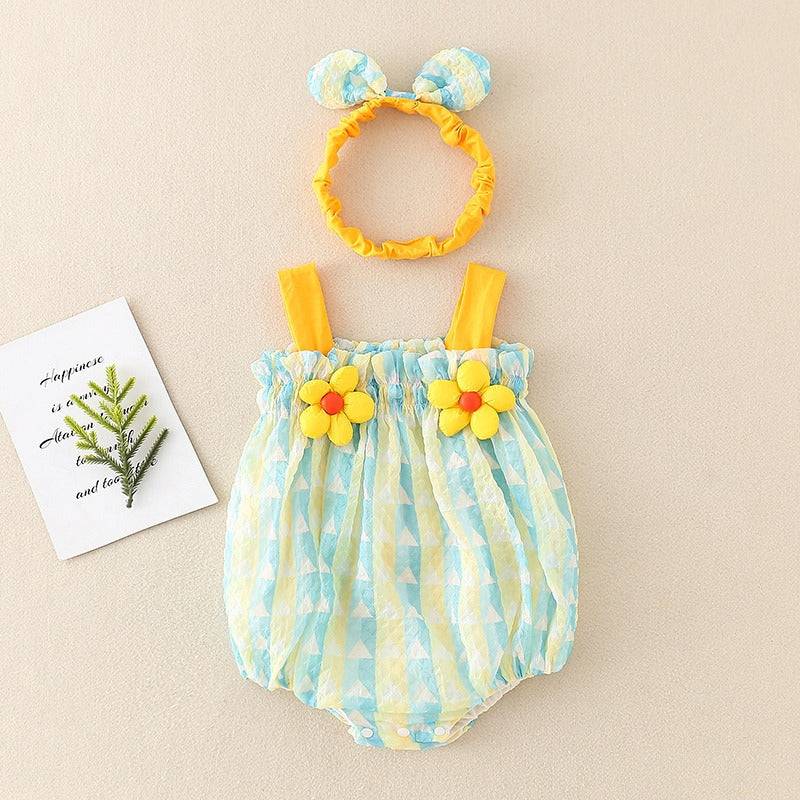 Mini Fashion™ - Luftig und cool - Mädchen Strampler Grün / 100 (12-15 Monate) | Pädagogisches Holzspielzeug von Mein Kleines Baby