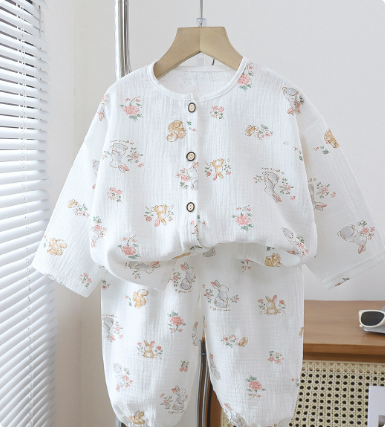 Mini Fashion™ - Luftiges Material - Leinen-Kleid-Set Eichhörnchen-Hase / 110 (3-4 Jahr) | Pädagogisches Holzspielzeug von Mein Kleines Baby