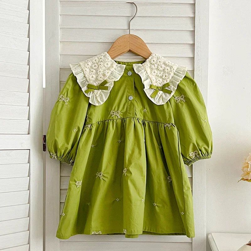 Mini Fashion™ - Märchen&Stil - Baby-Jurken Grün / 110 (4-5 Jahre) | Pädagogisches Holzspielzeug von Mein Kleines Baby