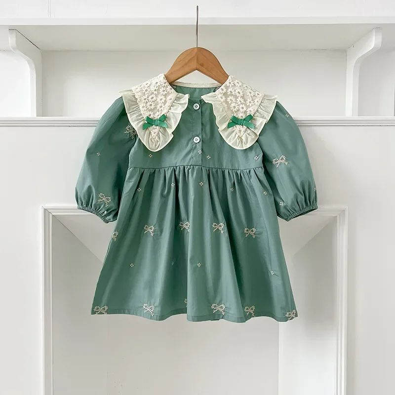 Mini Fashion™ - Märchen&Stil - Baby-Jurken Haze Grün / 90 (2-3 Jahre) | Pädagogisches Holzspielzeug von Mein Kleines Baby