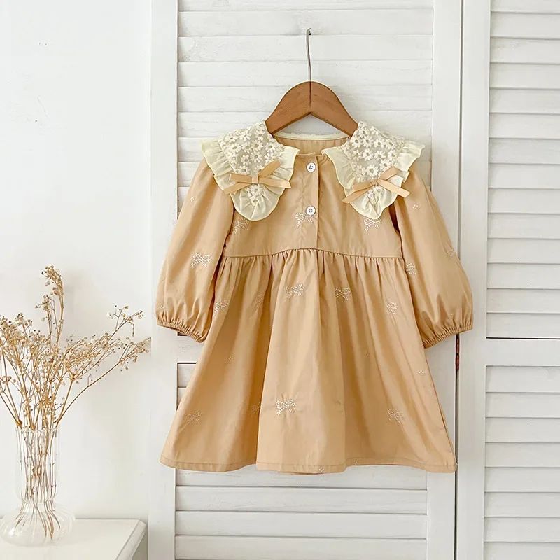 Mini Fashion™ - Märchen&Stil - Baby-Jurken Khaki / 90 (2-3 Jahre) | Pädagogisches Holzspielzeug von Mein Kleines Baby