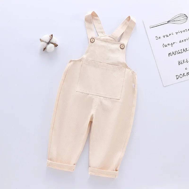 Mini Fashion™ - Perfekt für Kinder - Latzhose Rosa Weiß / 100 | Pädagogisches Holzspielzeug von Mein Kleines Baby