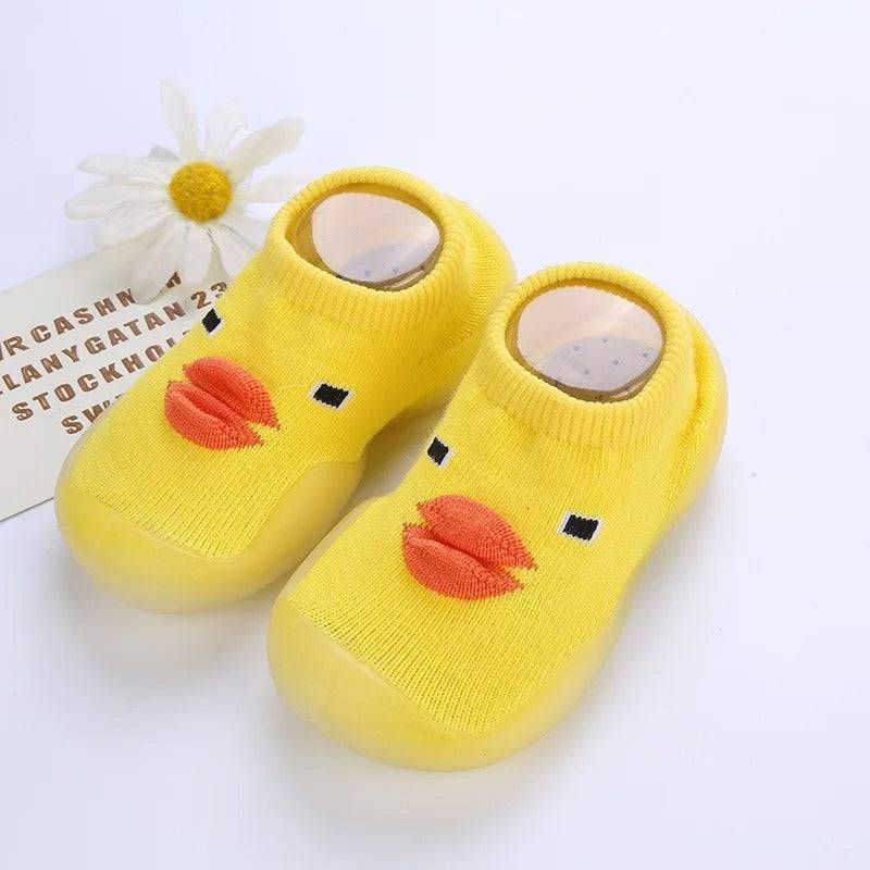 Mini Fashion™ - Rutschfeste Sohle - Schuhsocken Gelb / 20/21 (12-18 Monate) | Pädagogisches Holzspielzeug von Mein Kleines Baby