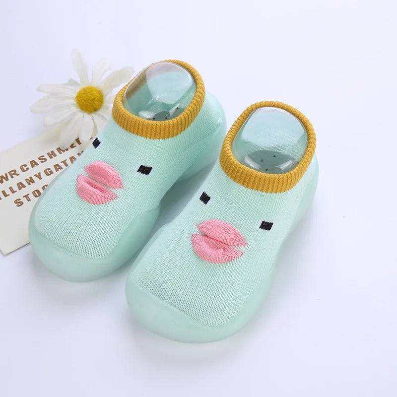 Mini Fashion™ - Rutschfeste Sohle - Schuhsocken Hellgrün / 20/21 (12-18 Monate) | Pädagogisches Holzspielzeug von Mein Kleines Baby