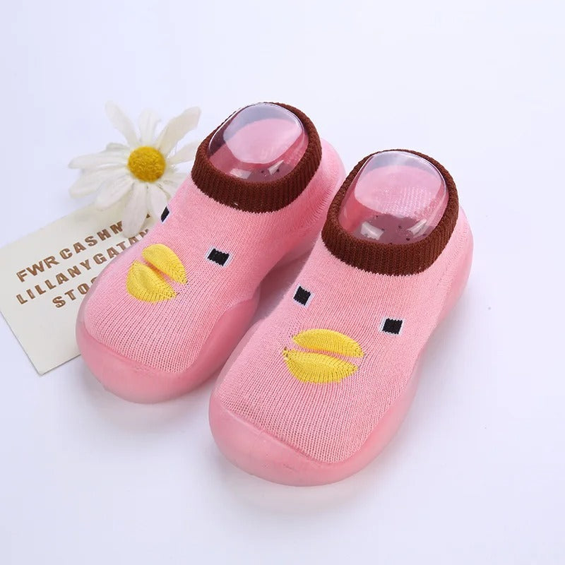 Mini Fashion™ - Rutschfeste Sohle - Schuhsocken Rosa / 20/21 (12-18 Monate) | Pädagogisches Holzspielzeug von Mein Kleines Baby